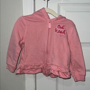 VINTAGE Y2K OshKosh B'gosh Girl Ruffled Pink Hoodie